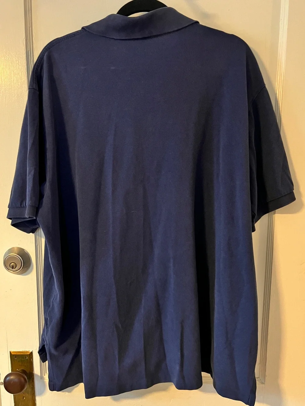 VINTAGE Polo Ralph Lauren Navy Short-Sleeve Polo Red Pony Y2K Preppy Streetwear